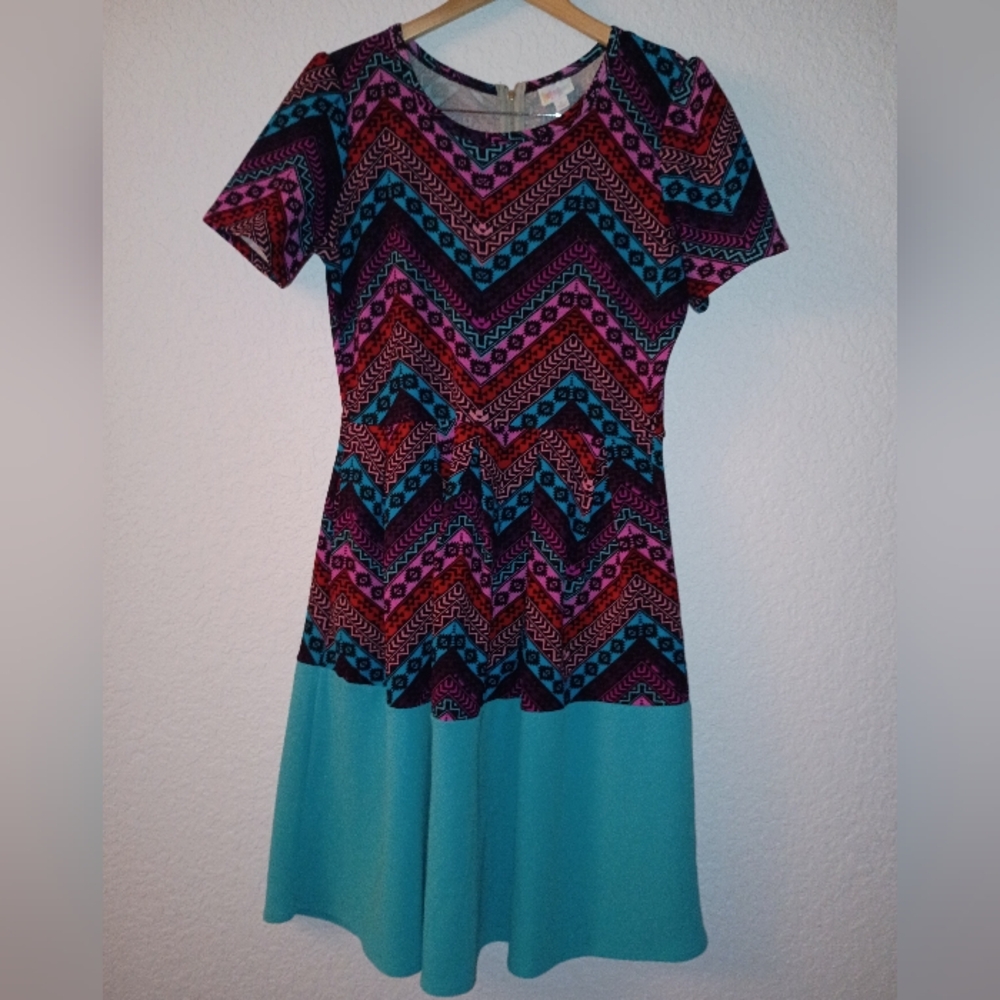 Multicolor Pattern Woman's Dress